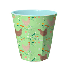 rice-dk-melamine-cup-with-soft-green-hen-print-two-tone-medium-rice-melcu-eahe