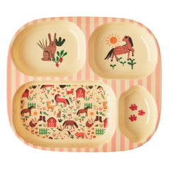 rice-dk-melamine-kids-4-room-plate-with-soft-pink-farm-print-rice-kipl4-fari-