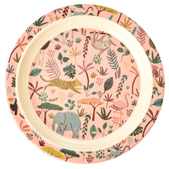 rice-dk-melamine-kids-lunch-plate-in-coral-with-all-over-jungle-animals-print-rice-kilpl-alco-01