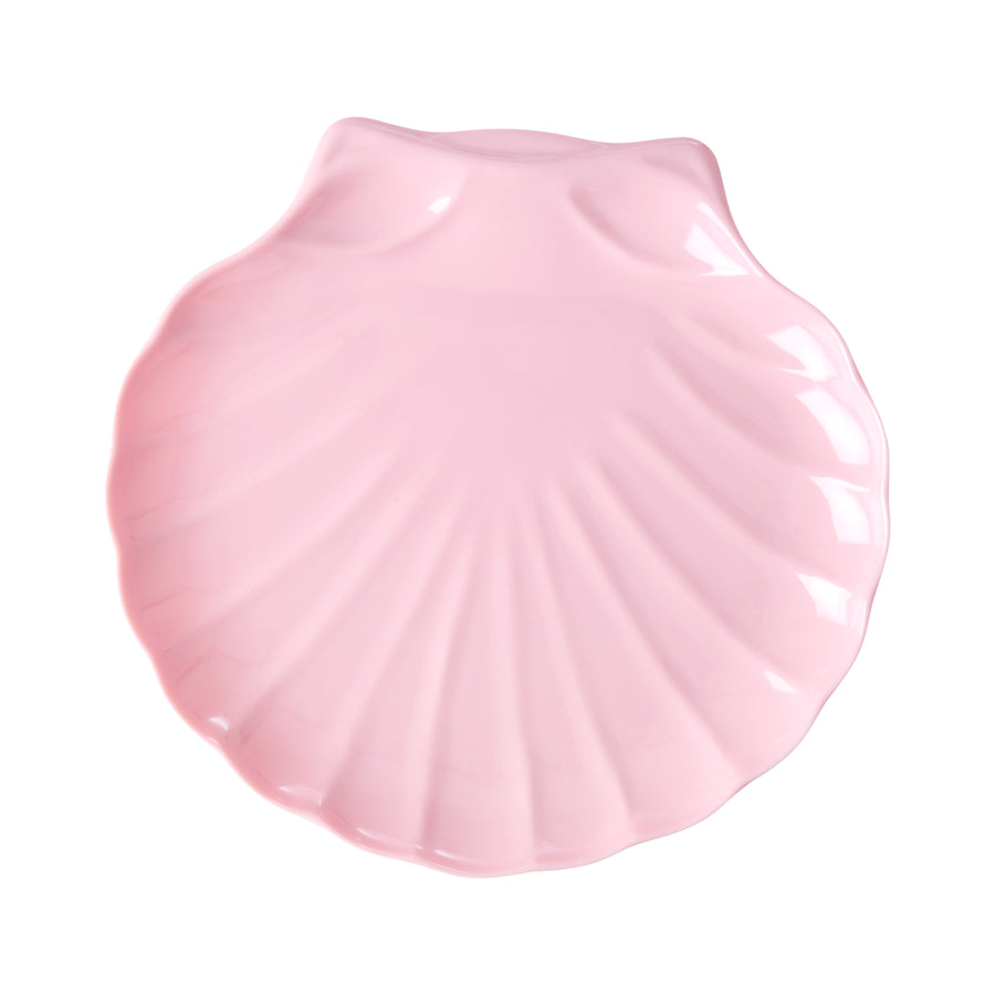 rice-dk-melamine-plate-in-sea-shell-shape-ballet-slippers-pink-large-rice-melse-libs-