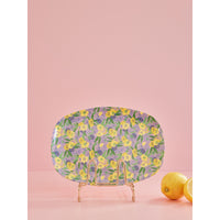    rice-dk-melamine-rectangular-plate-with-fancy-pansy-print-rice-melpl-fapa-