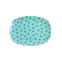 rice-dk-melamine-rectangular-plate-with-green-dot-print-small-rice-melcp-recmig-