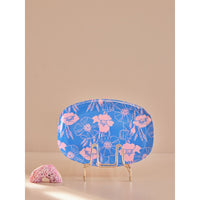 Rice DK Melamine Rectangular Plate With Poppies Love Print