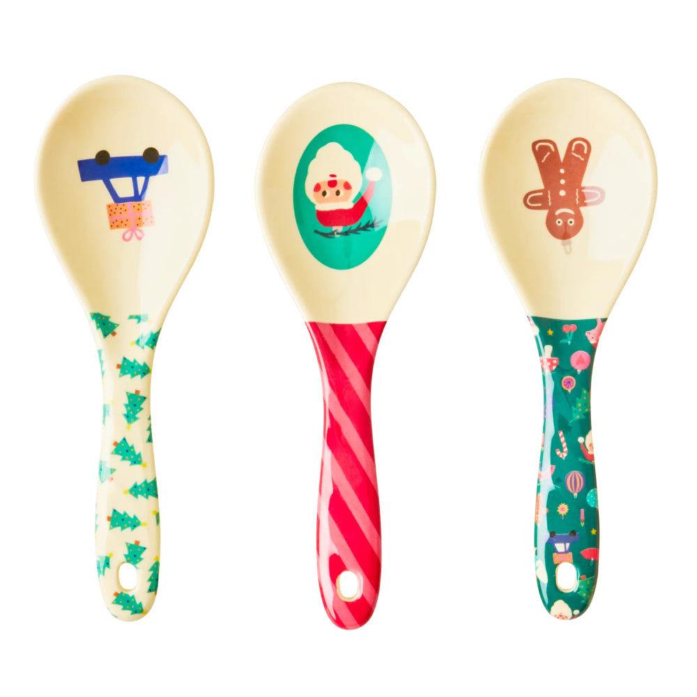 Rice DK Melamine Salad Spoon with X'mas Prints (1 pc)