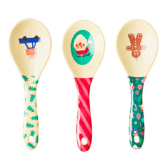 Rice DK Melamine Salad Spoon with X'mas Prints (1 pc)