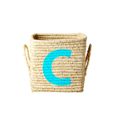 rice-dk-raffia-square-basket-with-painted-letter-c-rice-bsrat-20c-01