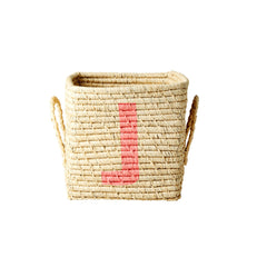 rice-dk-raffia-square-basket-with-painted-letter-j-rice-bsrat-20j-01