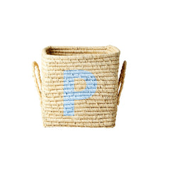 rice-dk-raffia-square-basket-with-painted-letter-p-rice-bsrat-20p-01