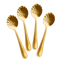 rice-dk-stainless-steel-seashell-teaspoon-gold-set-of-4-rice-shspo-4zsgol-