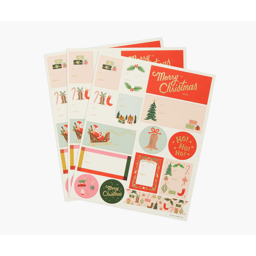 rifle-paper-co-pack-of-3-deck-the-halls-stickers-&-labels-