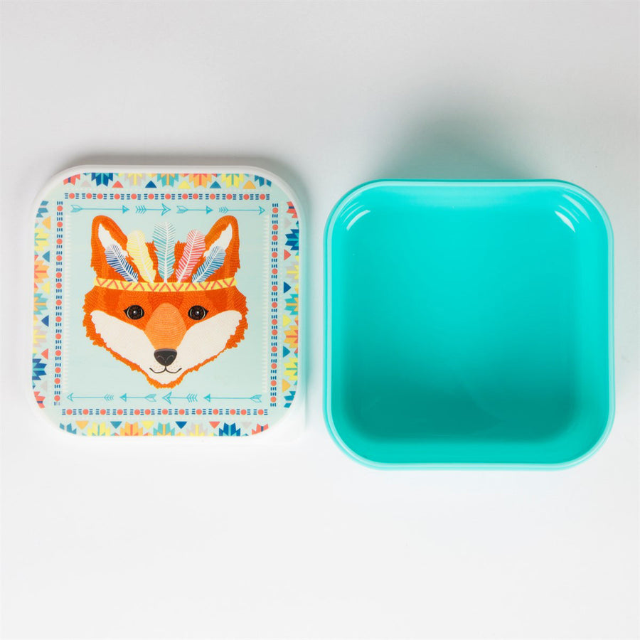 Square Box Fox RJB Stone Fox Adventure Square Lunch Box – Petit Bazaar