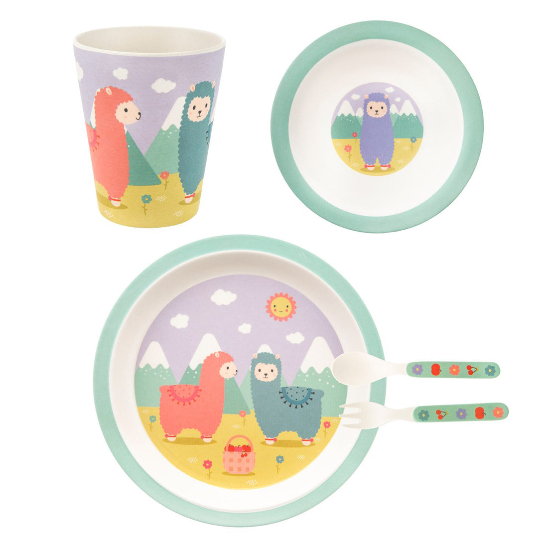 rjb-stone-little-llama-kids-bamboo-tableware-set- (1)