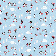 RJB Stone Skating Penguins Wrapping Paper