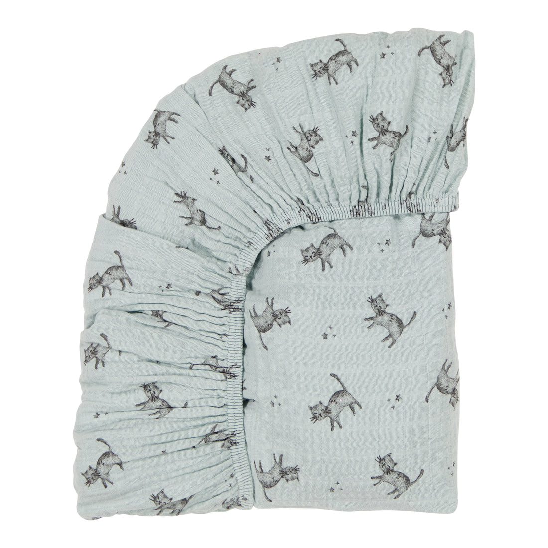 rose-in-april-fitted-sheet-olivia-cat-print-blue-cloud-