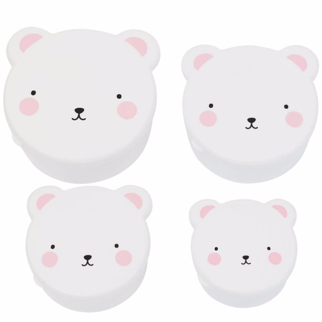 A Little Lovely Company Snack Box Bear Pink