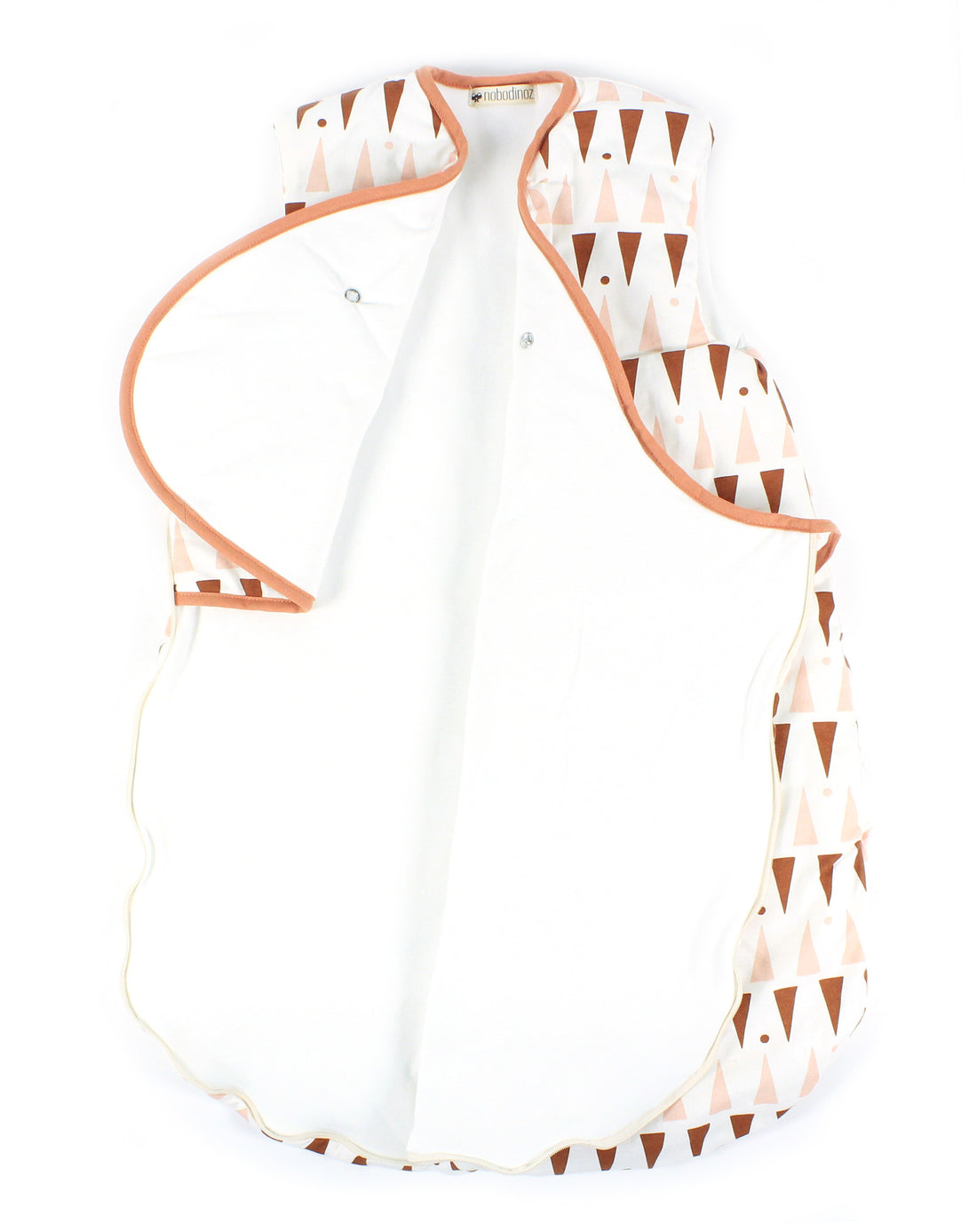 Nobodinoz Sleeping Bag Pink Terracotta Triangles