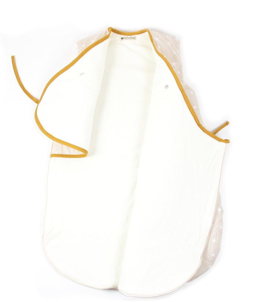 Nobodinoz Sleeping Bag Sand White Stars