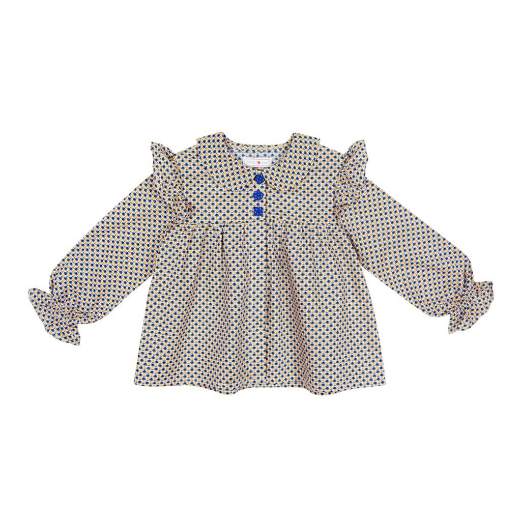    tang-roulou-blouse-blue-yellow-dots-clothing-wear-fashion-TANG-TRL21CSNYW-100