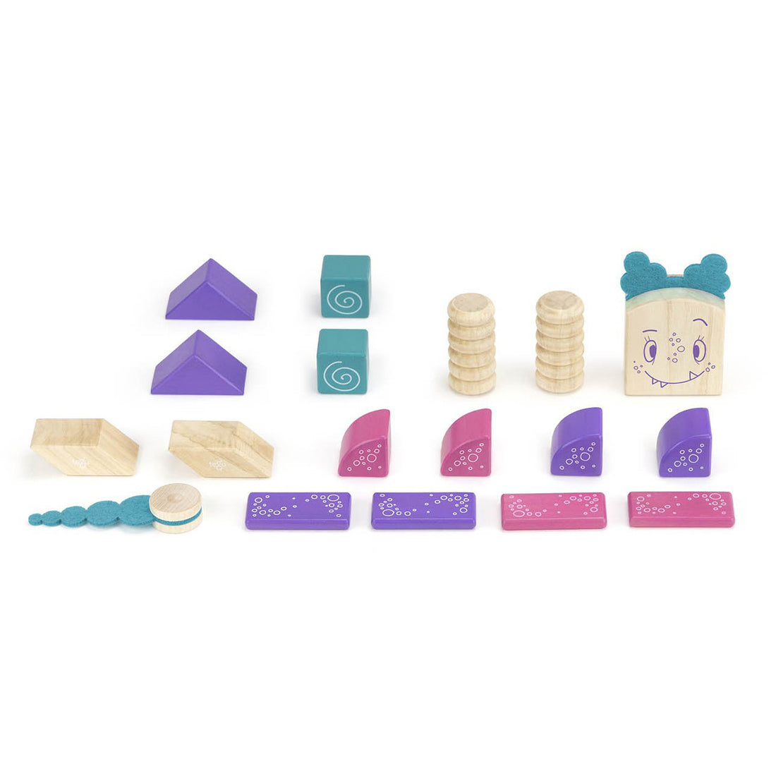 Tegu Sticky Monsters Marbles Magnetic Wooden Block