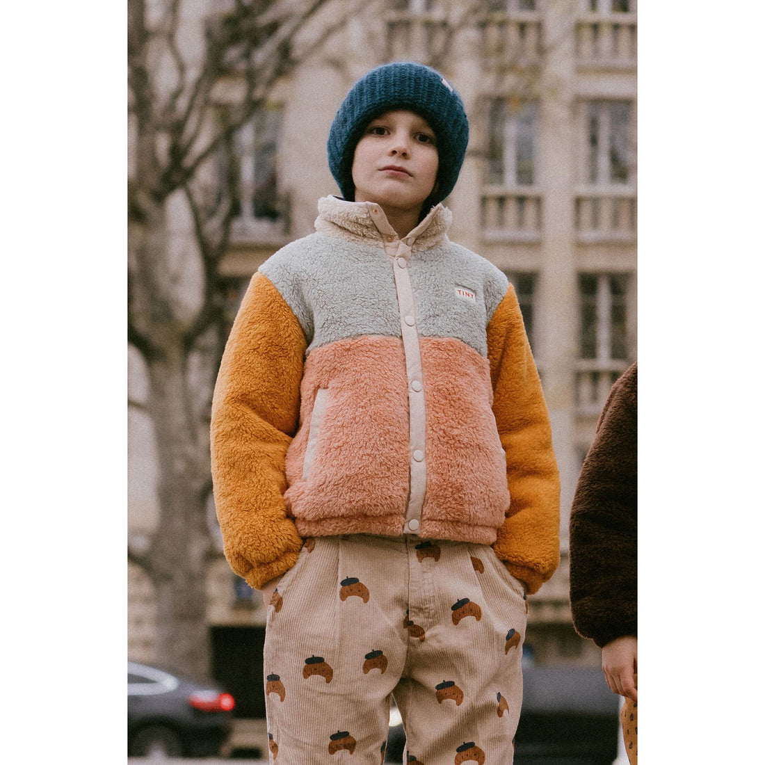 Color block sherpa jacket clearance