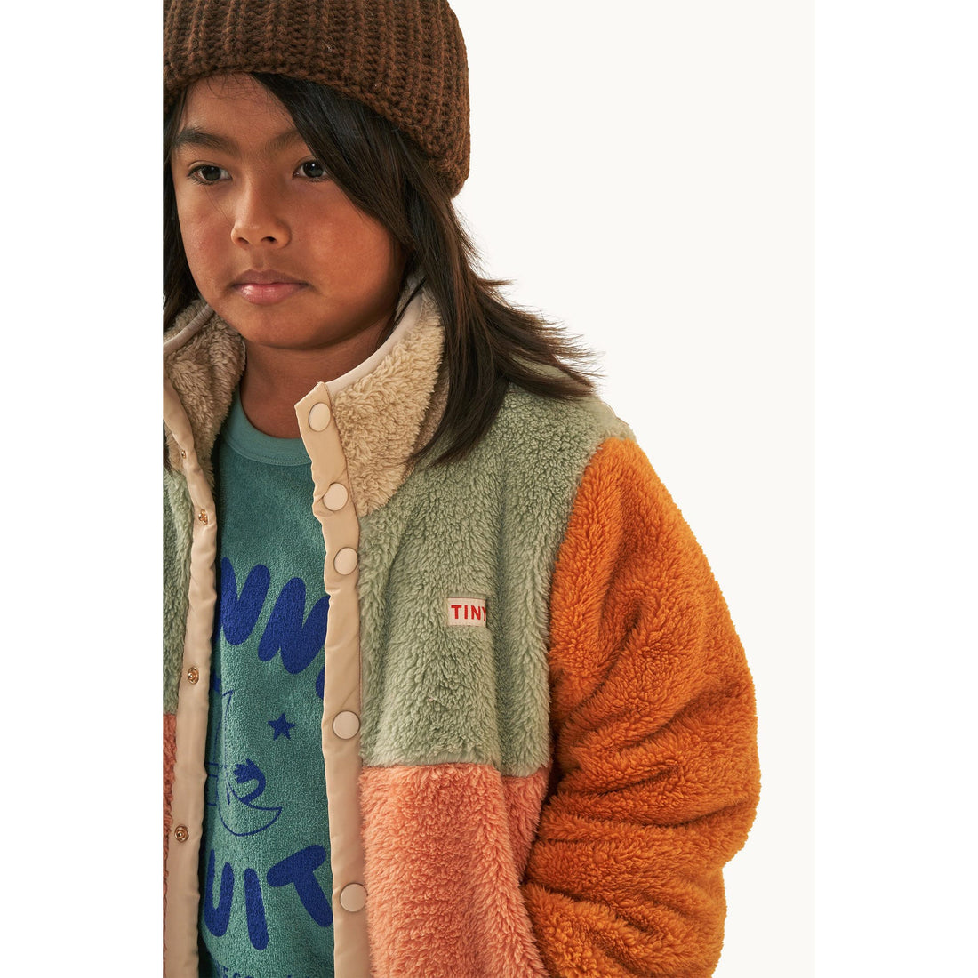 TINYCOTTONS Color Block Polar Sherpa Jacket Sage – Petit Bazaar