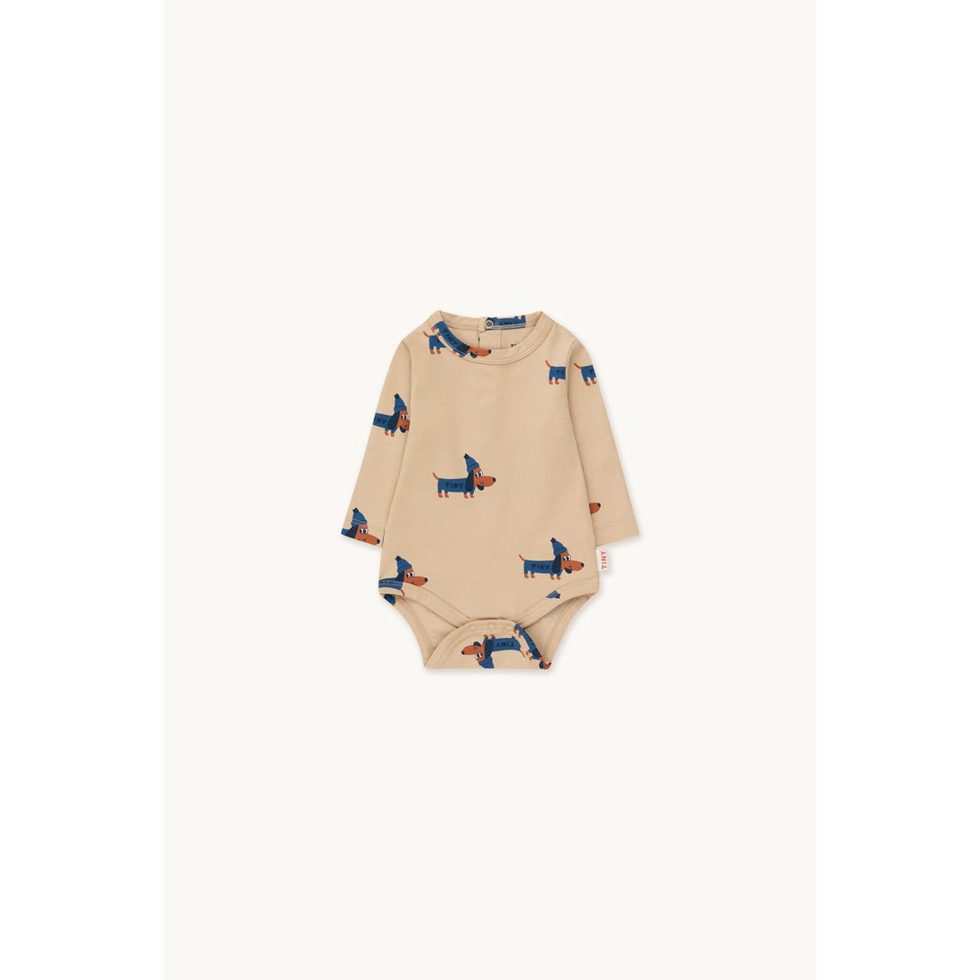 TINYCOTTONS DOGS TEE *taupe/indigo* TINYCOTTONS DOGS TEE *taupe/indigo*