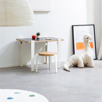 TIPTOE MINI LOU Kids Stool - Oak - Cloudy White - 30cm