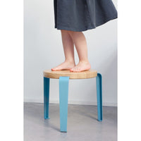 TIPTOE MINI LOU Kids Stool - Oak - Cloudy White - 30cm