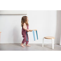 TIPTOE MINI LOU Kids Stool - Oak - Cloudy White - 30cm