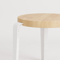 TIPTOE MINI LOU Kids Stool - Oak - Cloudy White - 30cm