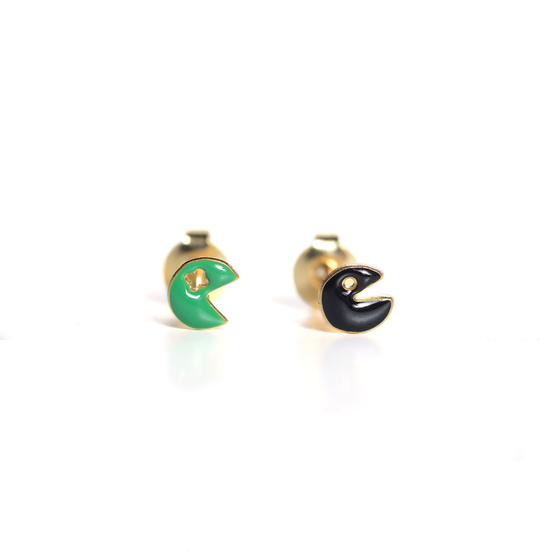 titlee-earrings-pac-man-vert-
