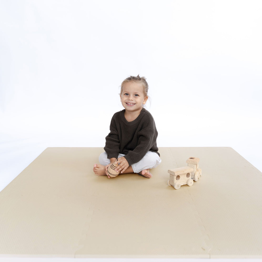 Toddlekind Classic Playmat 拼圖式兒童安全遊戲地墊 - Clay 131x131cm - 9片地墊及12條收邊條