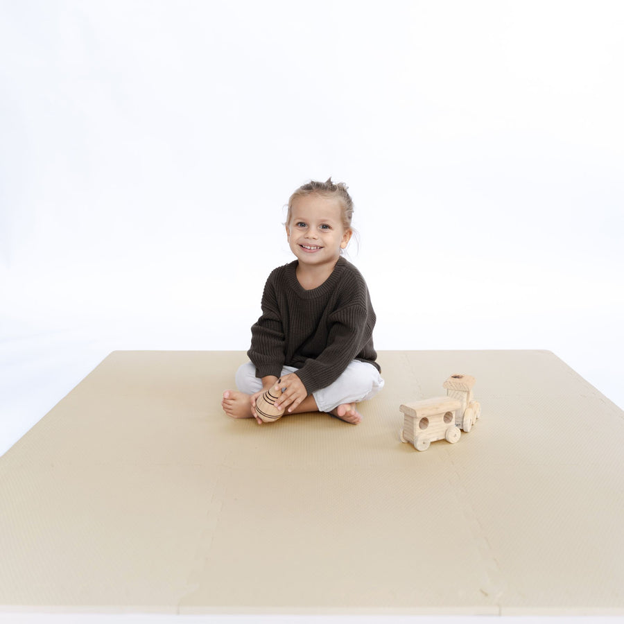 Toddlekind Classic Playmat 拼圖式兒童安全遊戲地墊 - Clay 131x131cm - 9片地墊及12條收邊條