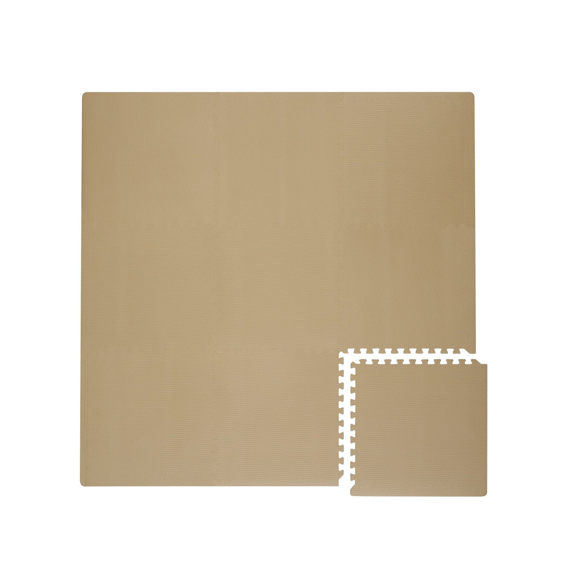 Toddlekind Classic Playmat 拼圖式兒童安全遊戲地墊 - Sandstone 131x131cm - 9片地墊及12條收邊條