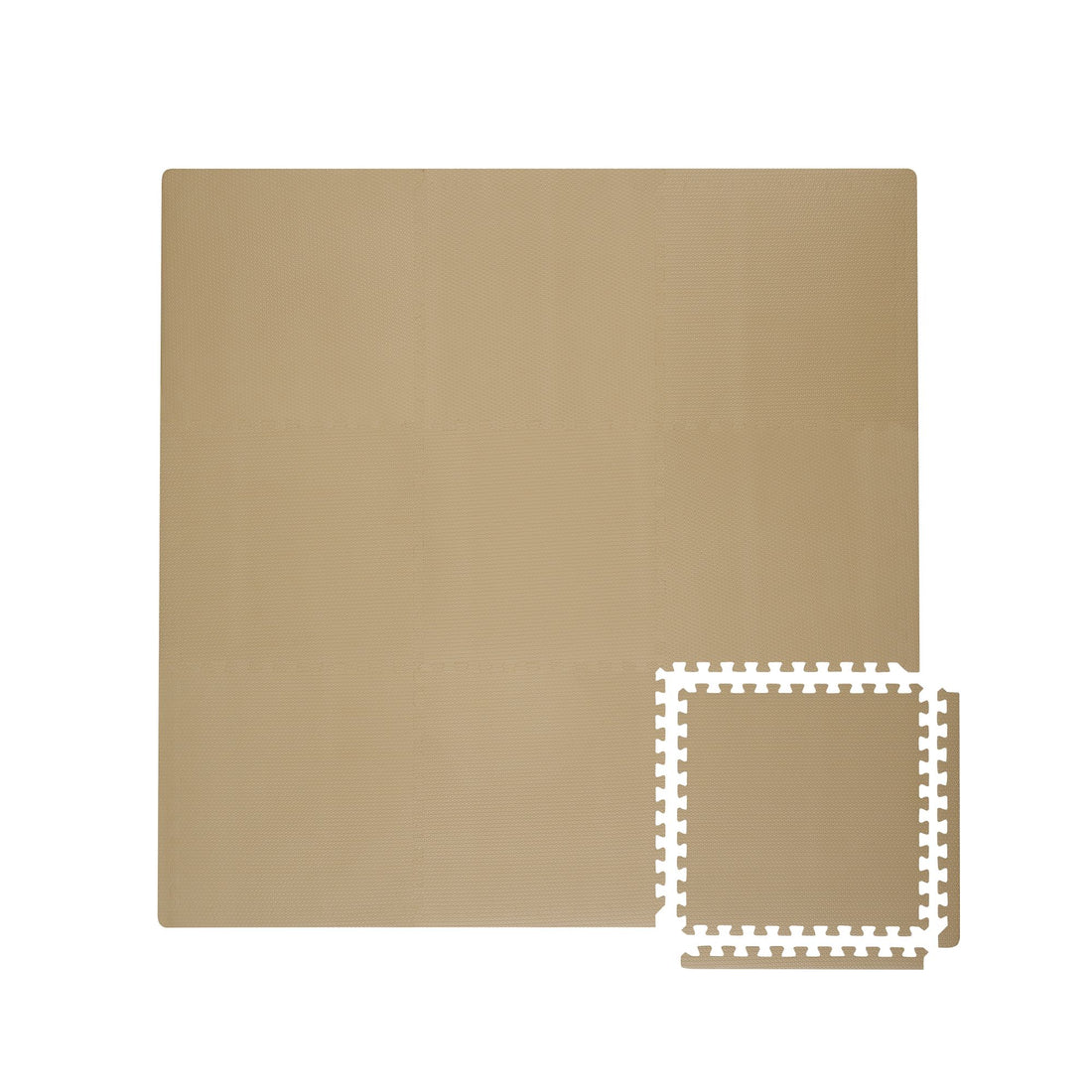 Toddlekind Classic Playmat 拼圖式兒童安全遊戲地墊 - Sandstone 131x131cm - 9片地墊及12條收邊條