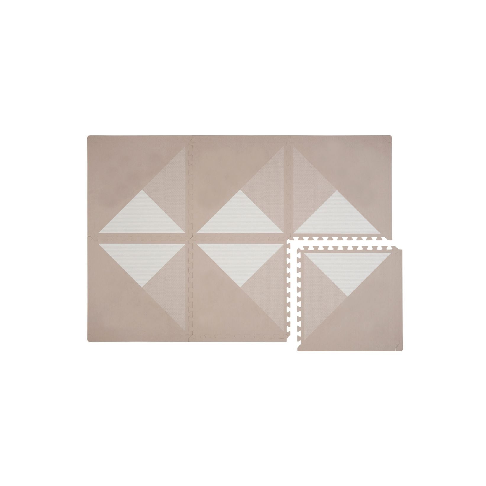 Toddlekind Prettier Puzzle Playmat Kyte Mocha 120x180cm - 6 Tiles & 12 Edging Borders