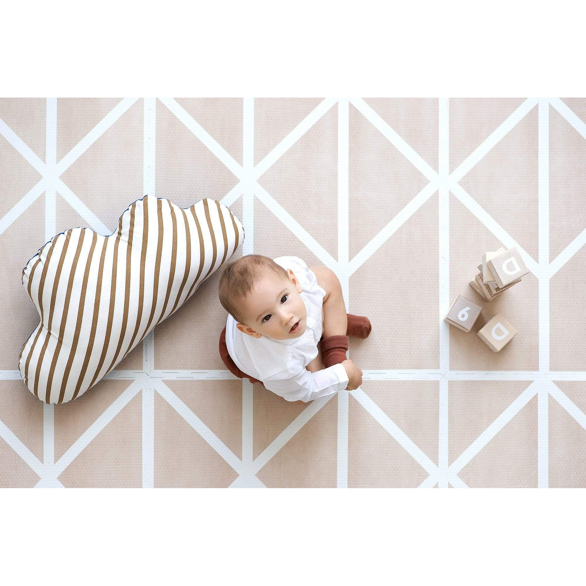 Toddlekind Prettier Playmat 兒童安全遊戲地墊 - Nordic Clay 120x180cm - 6片地墊及12條收邊條