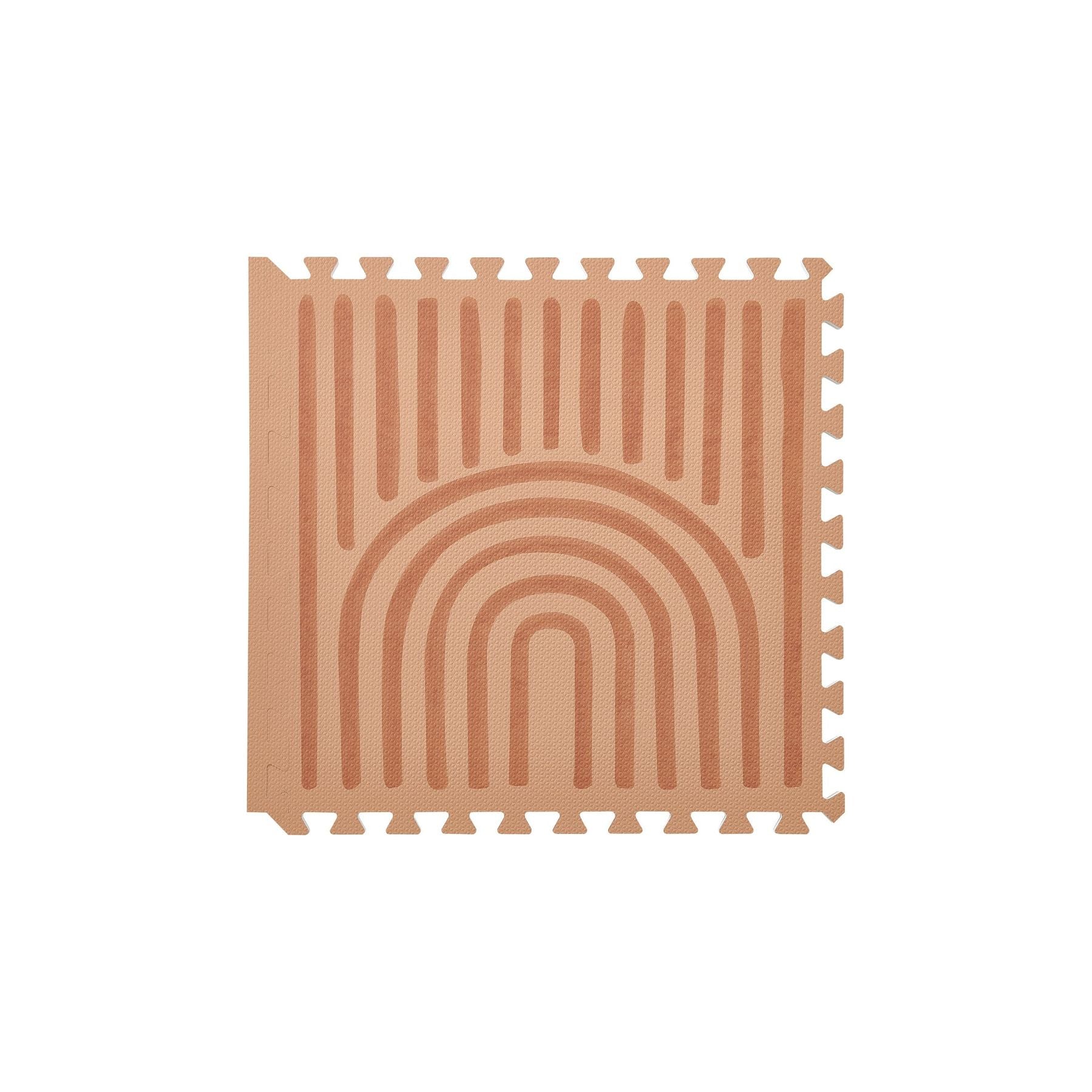 Toddlekind Prettier Puzzle Playmat Linear Camel 120x180cm - 6 Tiles & 12 Edging Borders