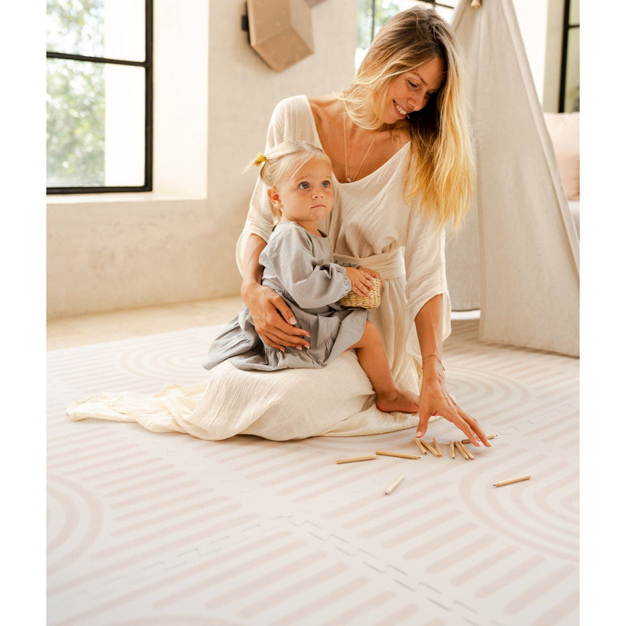 Toddlekind Prettier Playmat 兒童安全遊戲地墊 - Linear Linen 120x180cm - 6片地墊及12條收邊條 (預計於2025年8月下旬寄出)