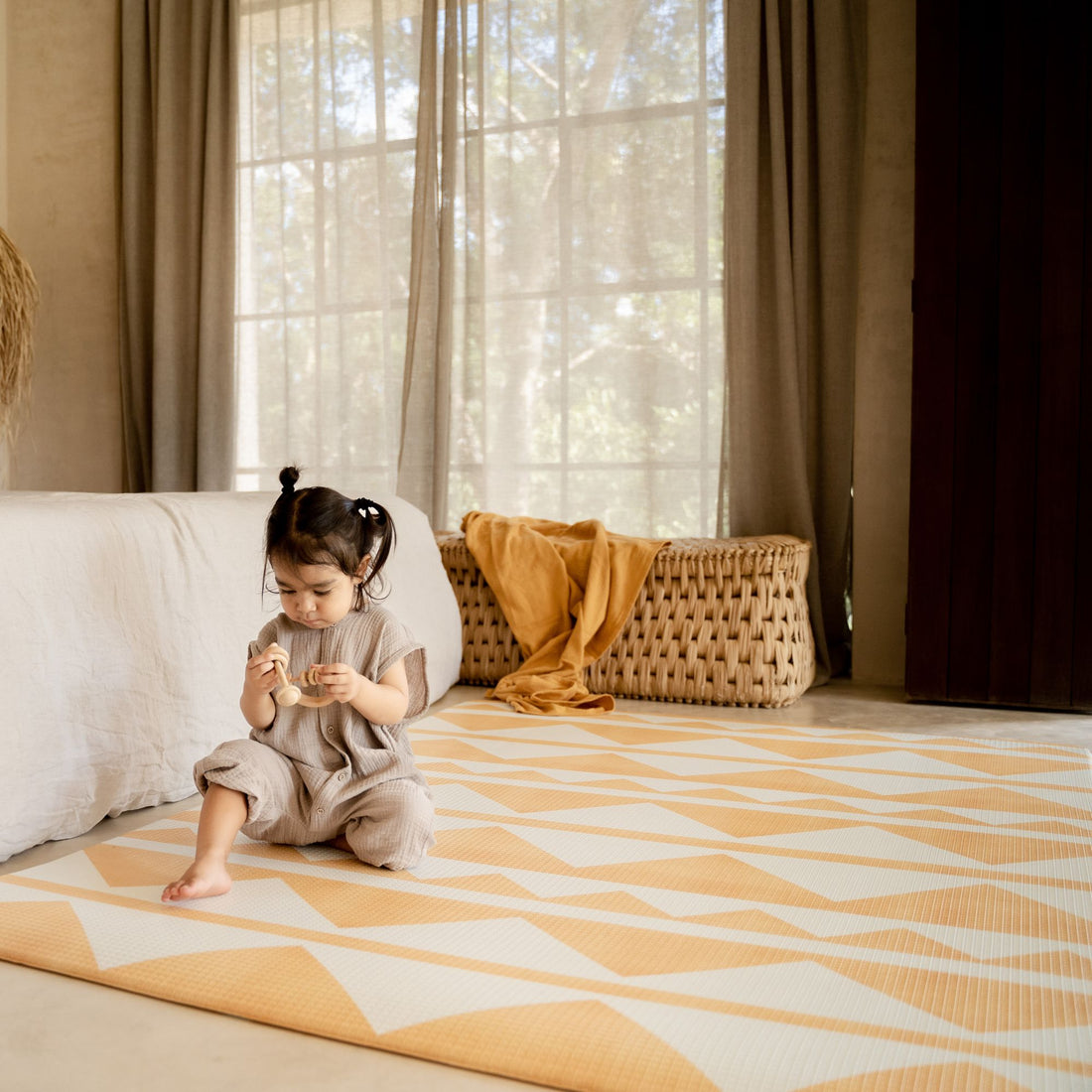Toddlekind Prettier 一體式雙面遊戲地墊 - Sahara Sun - 140x200cm