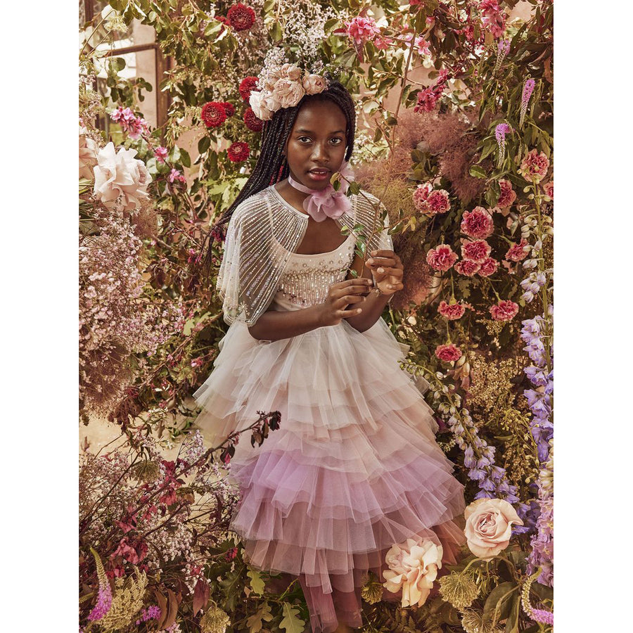 Tutu du Monde Jewel Flower Tutu Dress - Pearl Pink Mix