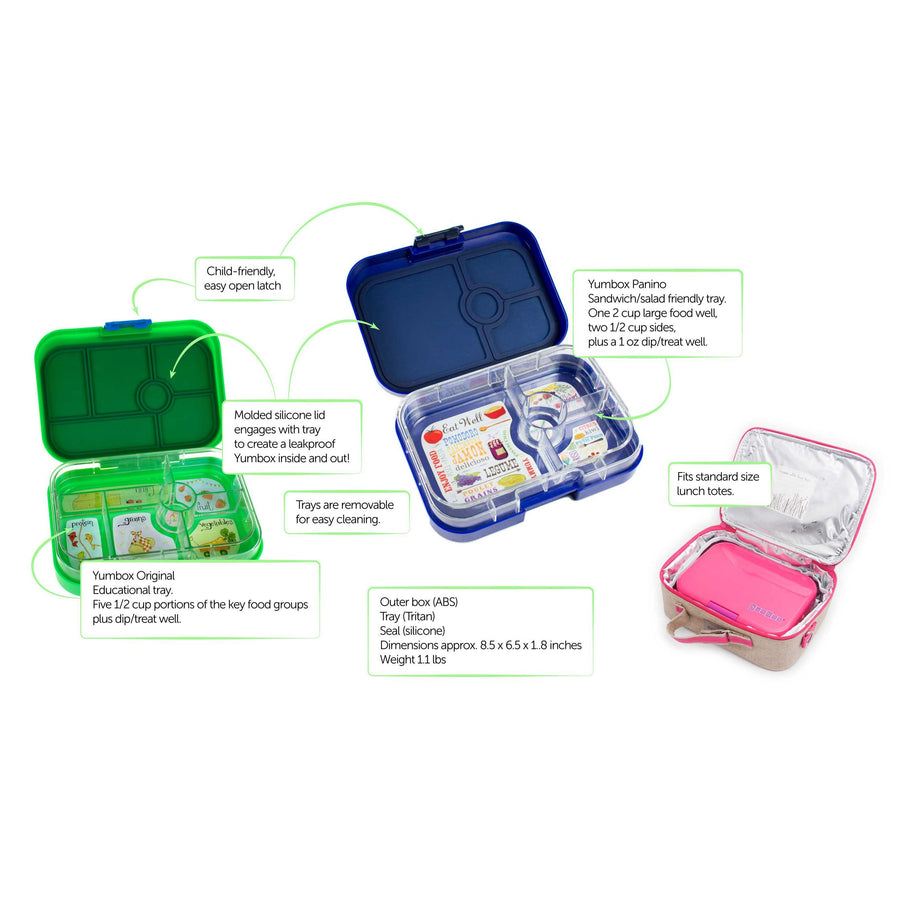 Yumbox Panino Power Pink 4 Compartment Lunch Box