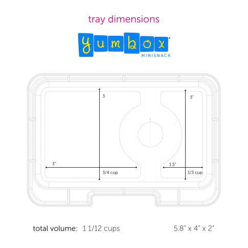 Yumbox Mini Snack 3-Compartment Lunch Box - Misty Aqua Toucan
