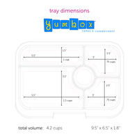 Yumbox Tapas with Botanical Tray Amalfi Pink 4-Compartment Lunch Box