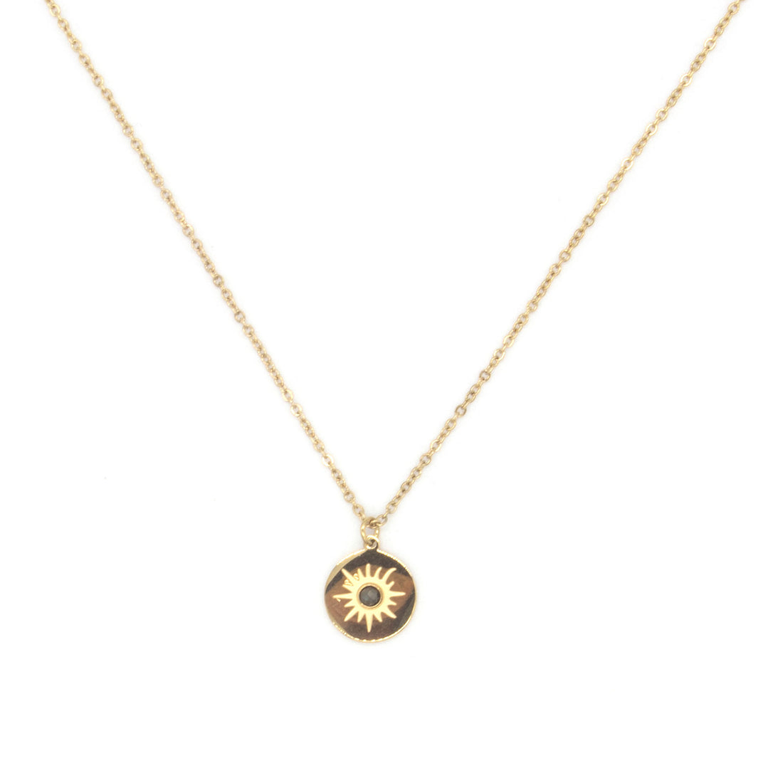 zag-bijoux-necklace-sns5459-brown-stone-circle-with-sun-gold-01